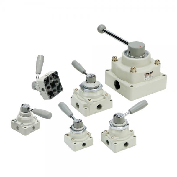 Пневмораспределители с ручным управлением