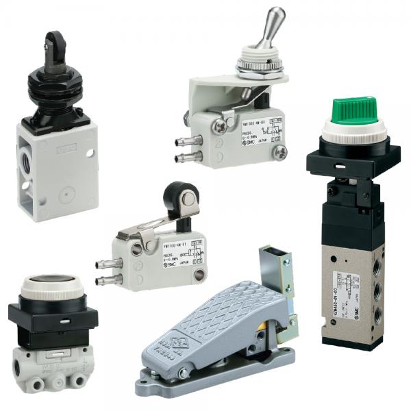 Пневмораспределители с ручным управлением